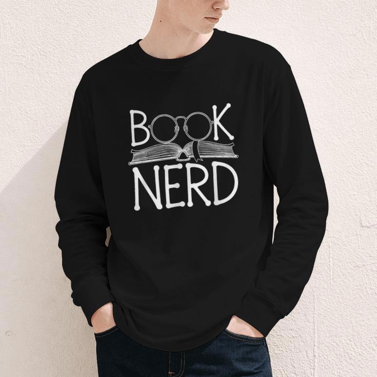 Book Nerd Retro Style Readers Librarians Authors Bookworms Youth Long Sleeve Tee