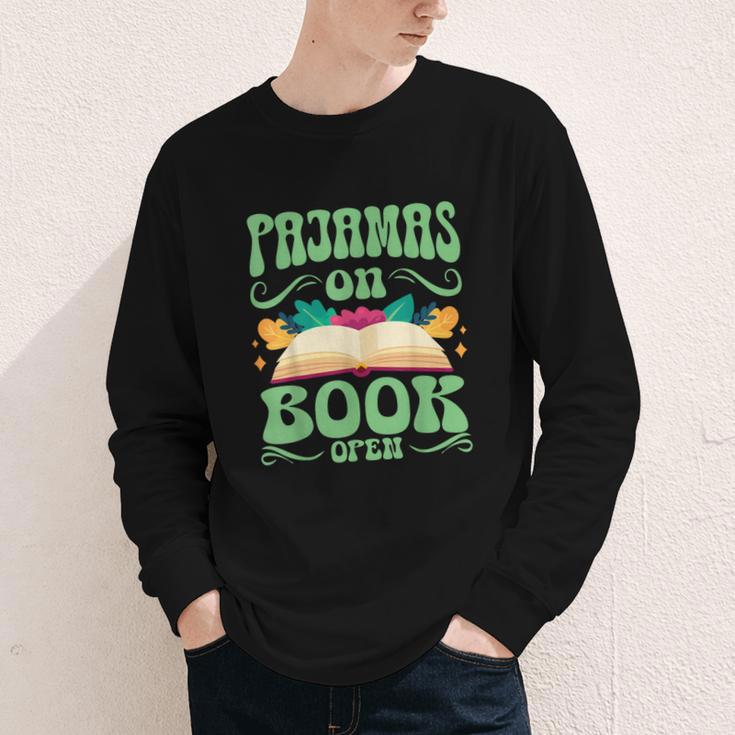 Book And Pajama Pajamas On Book Open Youth Long Sleeve Tee