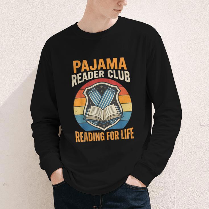 Book And Pajamas Reading Bedtime Youth Long Sleeve Tee