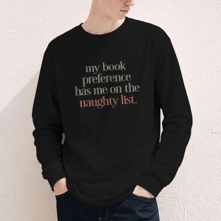 My Book Preference Has Me On The Naughty List Youth Long Sleeve Tee