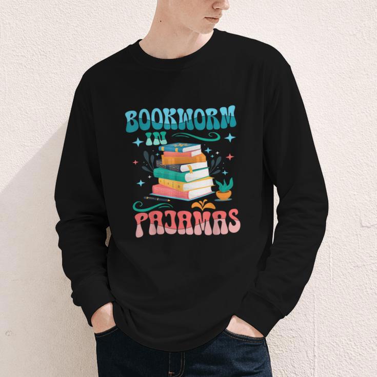 Book Reader Librarian Bookworm In Pajamas Book And Pajama Youth Long Sleeve Tee