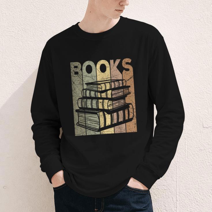 Book Reader Vintage Bookworm Retro Book Lover Youth Long Sleeve Tee