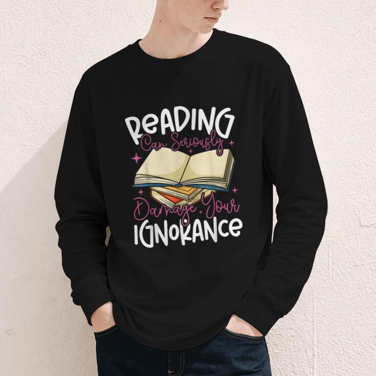 Book Reading Reading Can Seriously Damage Your Ignorance Youth Long Sleeve Tee