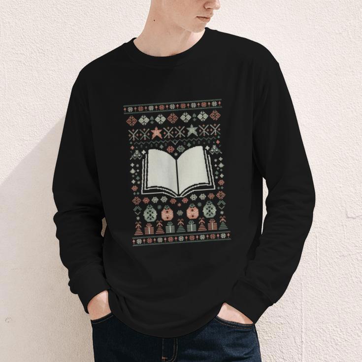 Book Reading Ugly Christmas Youth Long Sleeve Tee