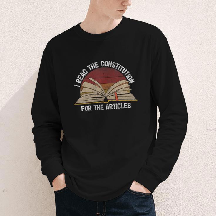Book Vintage I Read The Constitution For The Articles Youth Long Sleeve Tee