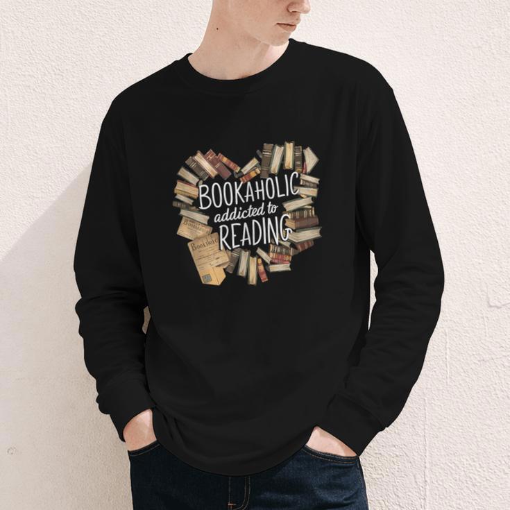 Bookaholic Addicted To Reading Book Lovers Literacy Youth Long Sleeve Tee
