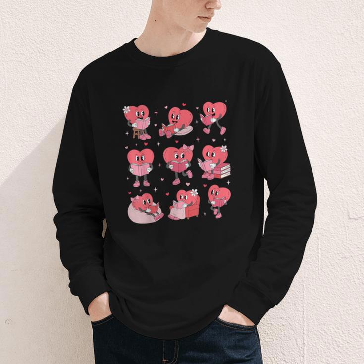 All Booked For Valentine Book Teacher Kids Girls Boys Youth Long Sleeve Tee