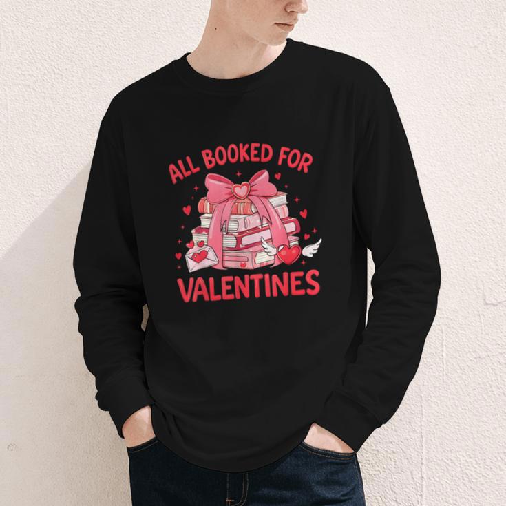 All Booked For Valentine Bow Books Lover Teacher Girl Women Youth Long Sleeve Tee All Booked For Valentine Bow Books Lover Teacher Girl Women Youth Long Sleeve Tee