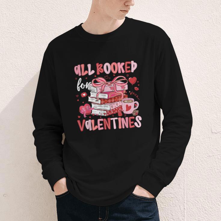 All Booked For Valentines Book Coffee Teacher Women Youth Long Sleeve Tee
