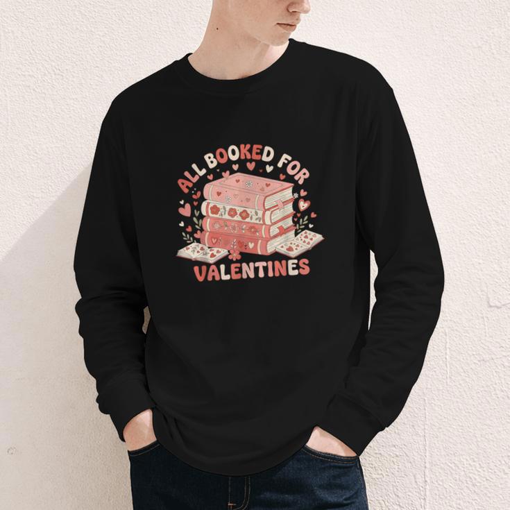 All Booked For Valentine’s Day Readers Teachers Bookworms Youth Long Sleeve Tee