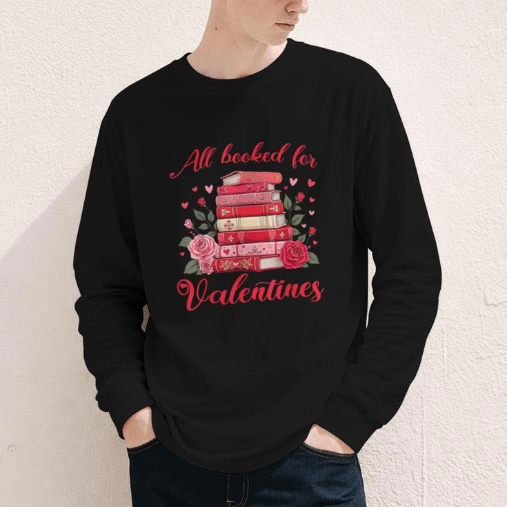 All Booked For Valentines Librarian Book Lover Teacher Youth Long Sleeve Tee