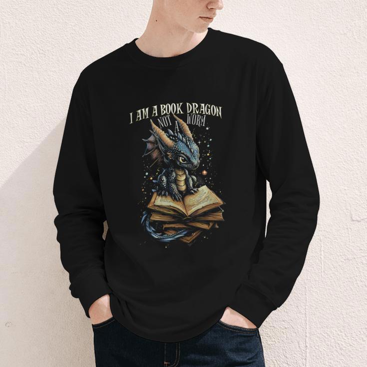 Bookish Quote I Am a Book Dragon Not a Worm Reading Book Youth Long Sleeve Tee Bookish Quote I Am a Book Dragon Not a Worm Reading Book Youth Long Sleeve Tee