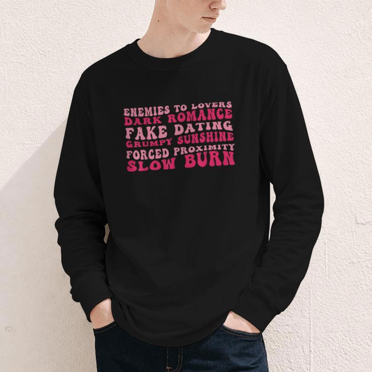 Bookish Romance Tropes Book Club Reader Spicy Book Lover Youth Long Sleeve Tee