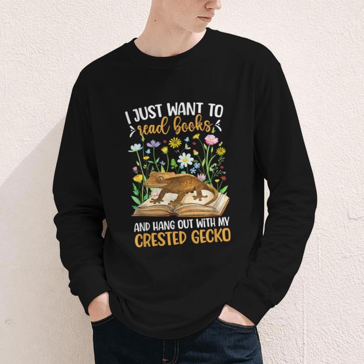 Books And Crested Gecko Owner Crestie Lover Youth Long Sleeve Tee Books And Crested Gecko Owner Crestie Lover Youth Long Sleeve Tee