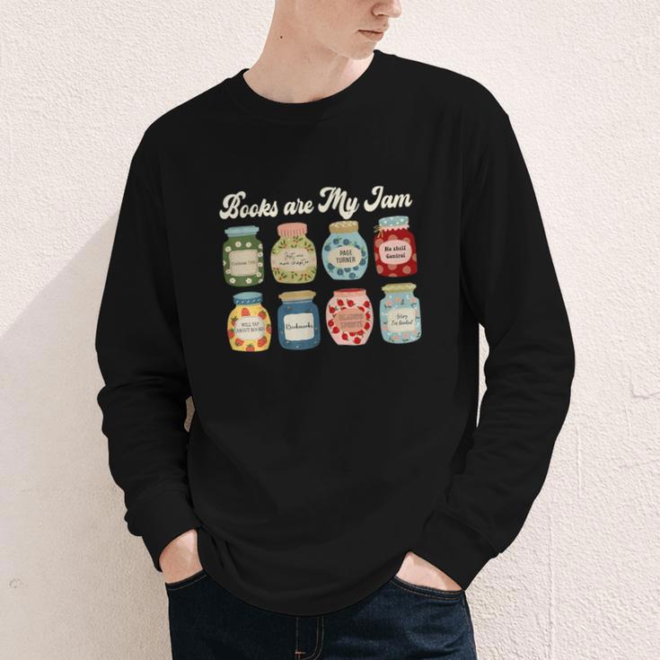 Books Are My Jam Shirt Book Lover Reader Reading Teacher Youth Long Sleeve Tee