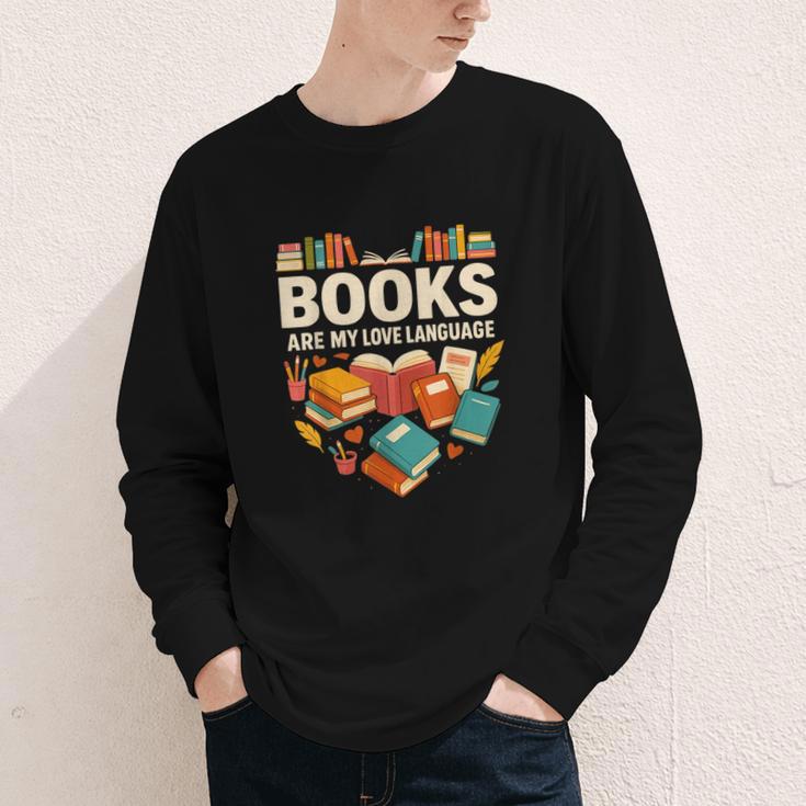 Books Are My Love Language Reading Lover Librarian Valentine Youth Long Sleeve Tee Books Are My Love Language Reading Lover Librarian Valentine Youth Long Sleeve Tee