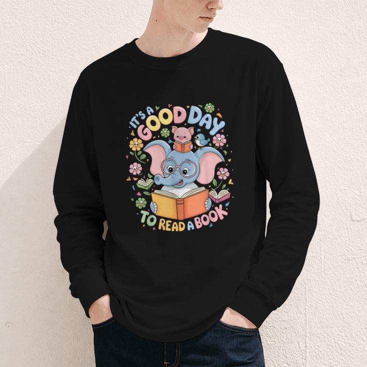 Books Lovers Kids Women Men It's A Good Day To Read A Book Youth Long Sleeve Tee