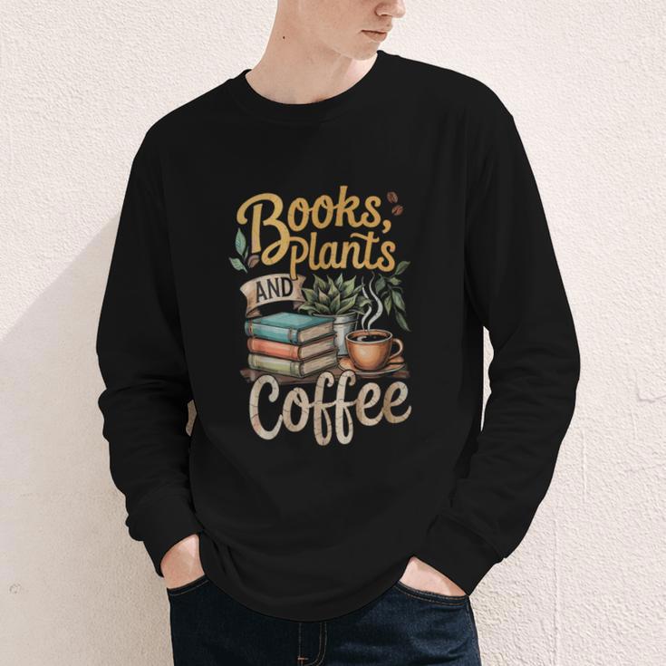 Books Plants And Coffee Growing Plant Gardening Planting Youth Long Sleeve Tee