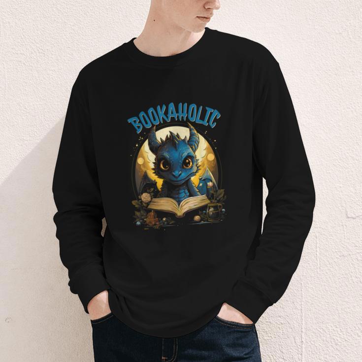 Books Quote Bookaholic Dragon Bookish Reading Youth Long Sleeve Tee