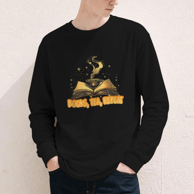 Books Tea Repeat Youth Long Sleeve Tee