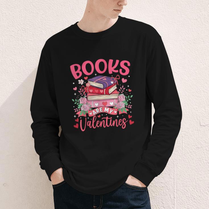 Books Are My Valentine Coquette Bow Book Flower Girl Women Youth Long Sleeve Tee Books Are My Valentine Coquette Bow Book Flower Girl Women Youth Long Sleeve Tee