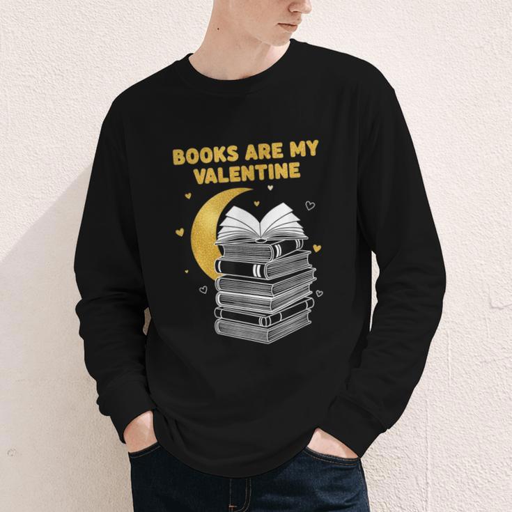 Books Are My Valentine Cute Book Lover Valentine's Day Youth Long Sleeve Tee