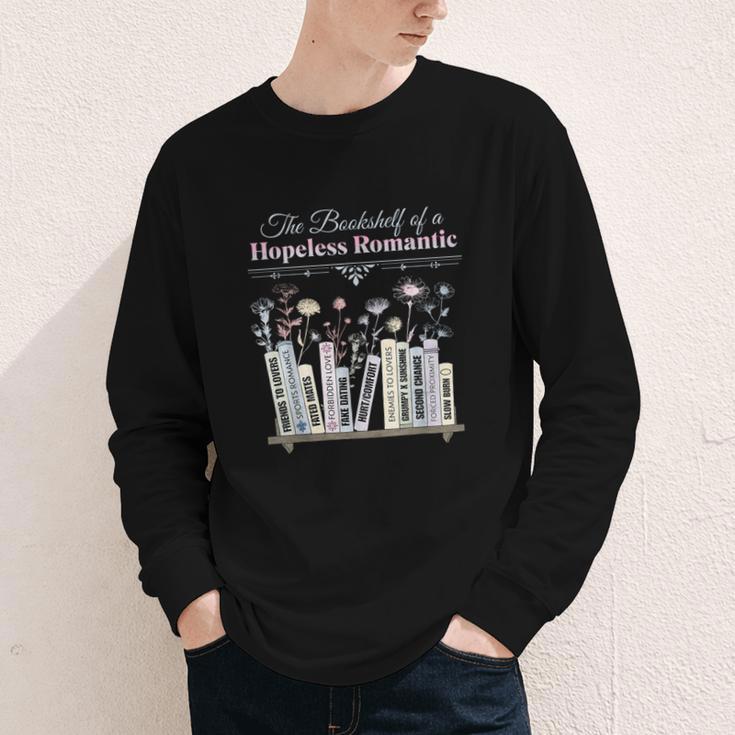 The Bookshelf Of a Hopeless Romantic Rom-Com Reading Bookish Youth Long Sleeve Tee