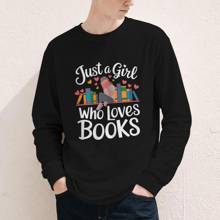 Bookworm Book Just A Girl Who Loves Books Youth Long Sleeve Tee