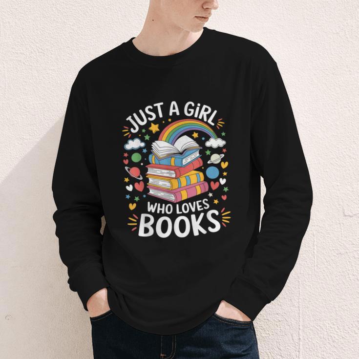 Bookworm Just A Girl Who Loves Books Youth Long Sleeve Tee
