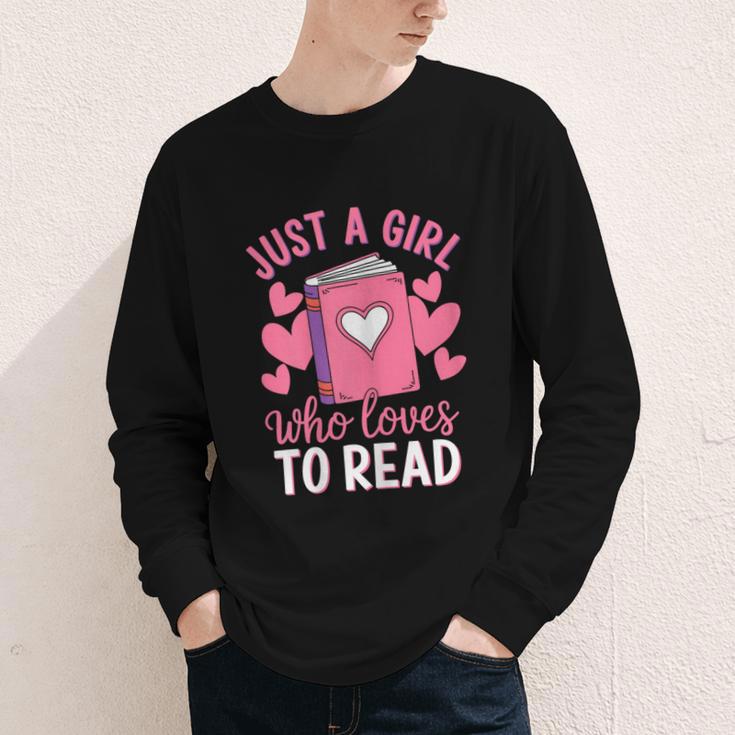 Bookworm Just A Girl Who Loves To Read Youth Long Sleeve Tee
