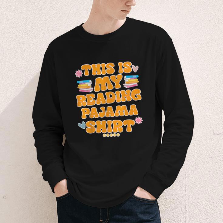 Bookworm This Is My Reading Pajama Book And Pajama Youth Long Sleeve Tee
