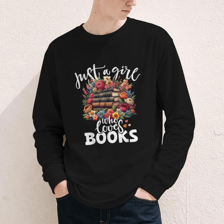 Bookworm For Women Just A Girl Who Loves Books Youth Long Sleeve Tee Bookworm For Women Just A Girl Who Loves Books Youth Long Sleeve Tee