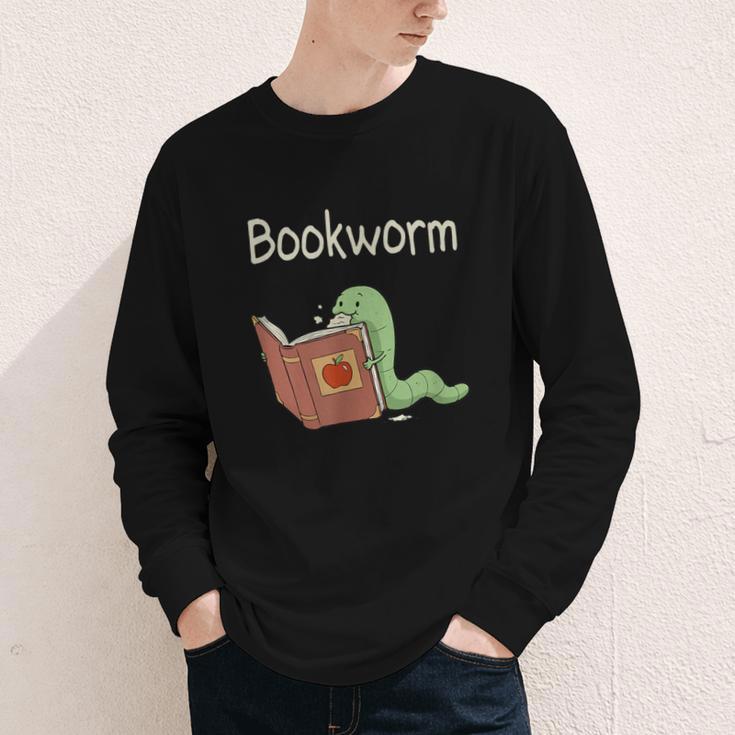 Bookworm Worm Reading Book Lover Read Books Librarian Youth Long Sleeve Tee