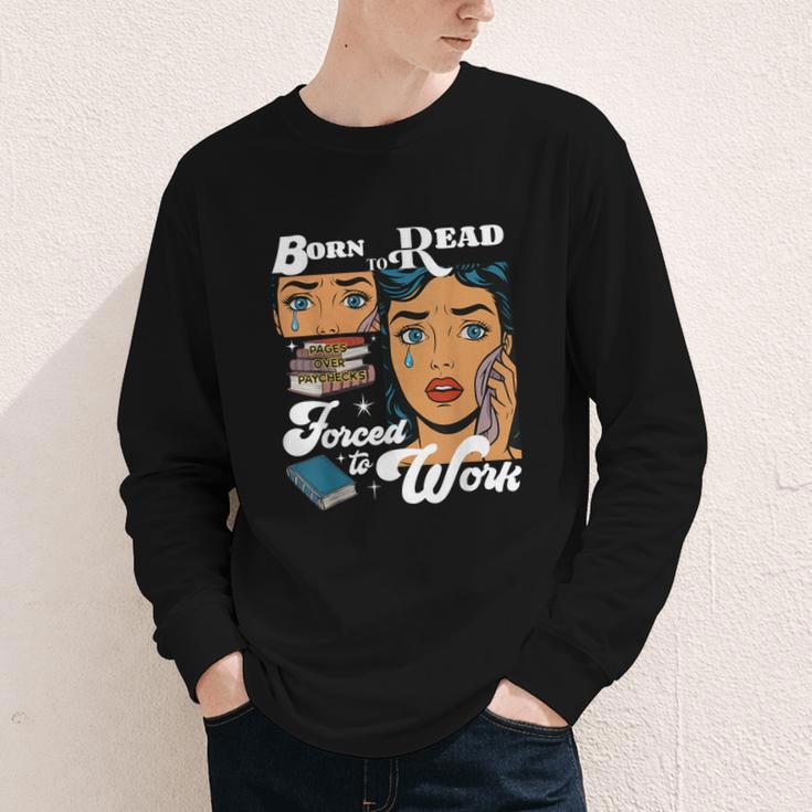 Born-To Read Forced To Work Reading Book Lover Youth Long Sleeve Tee Born-To Read Forced To Work Reading Book Lover Youth Long Sleeve Tee