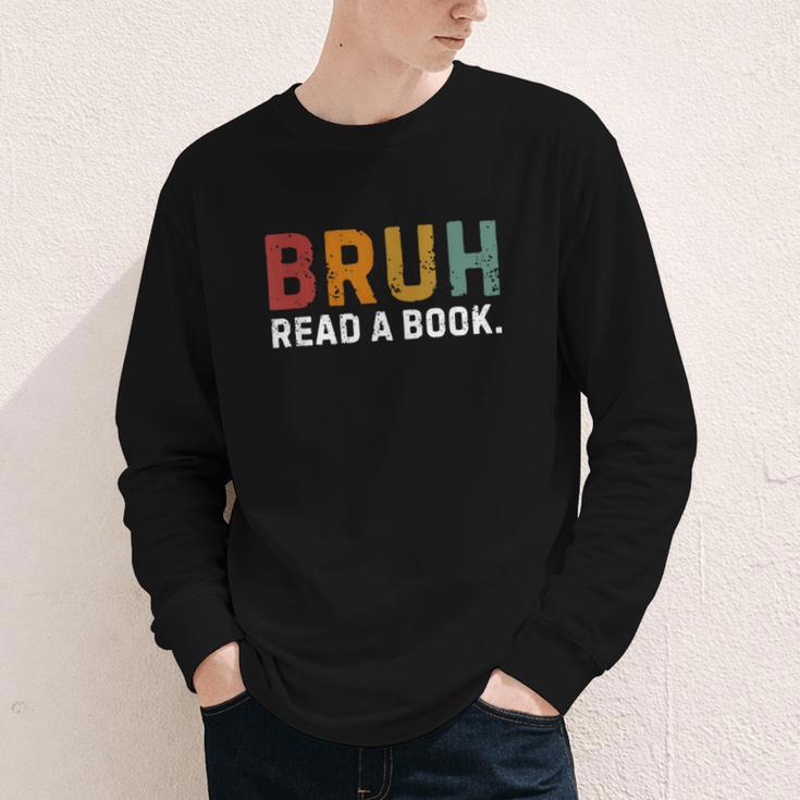 Bruh Read a Book Youth Long Sleeve Tee Bruh Read a Book Youth Long Sleeve Tee