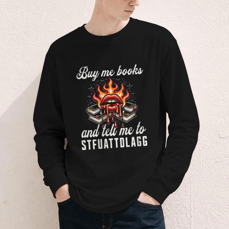 Buy Me Books And Tell Me To STFUATTDLAGG Booktok Youth Long Sleeve Tee Buy Me Books And Tell Me To STFUATTDLAGG Booktok Youth Long Sleeve Tee