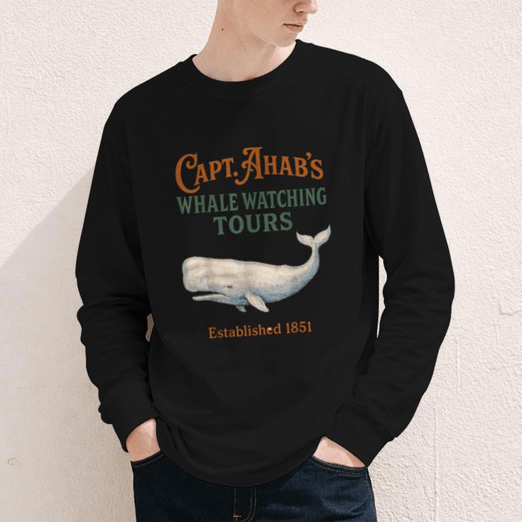 Captain Ahab’s Whale Watching Tours – Moby Book Parody Youth Long Sleeve Tee Captain Ahab’s Whale Watching Tours – Moby Book Parody Youth Long Sleeve Tee