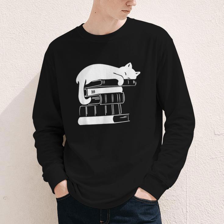 Cat Book Books And Cats Cat Lover Cat Mom Book Lovers Youth Long Sleeve Tee Cat Book Books And Cats Cat Lover Cat Mom Book Lovers Youth Long Sleeve Tee