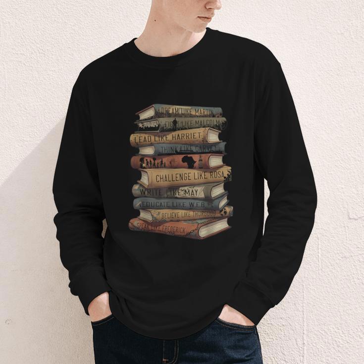 Celebrating History Month Floral Books Teacher Youth Long Sleeve Tee