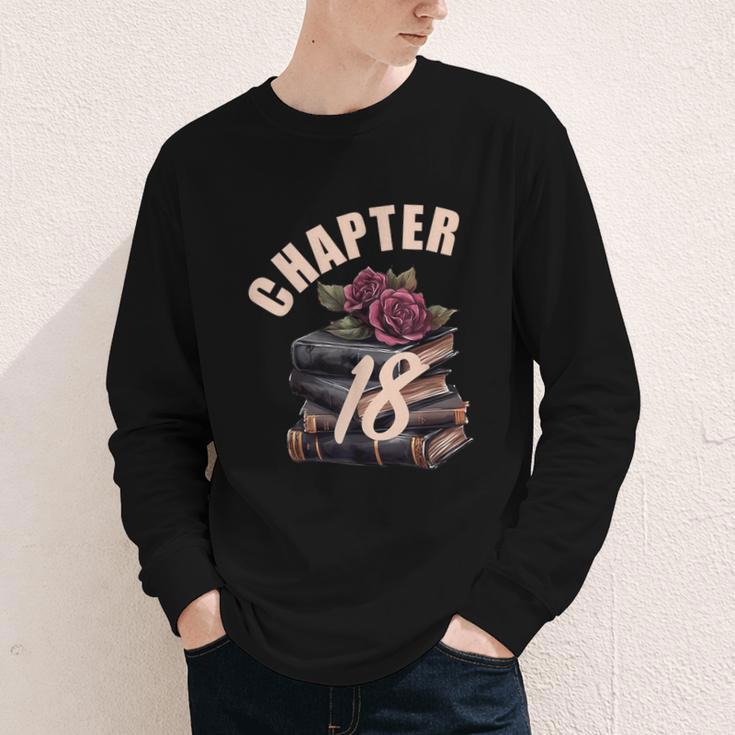 Chapter 18 18th Birthday Women Book Lovers Its My Birthday Youth Long Sleeve Tee