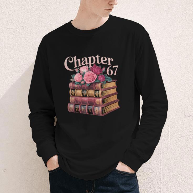 Chapter 67 Floral Book Stack Youth Long Sleeve Tee