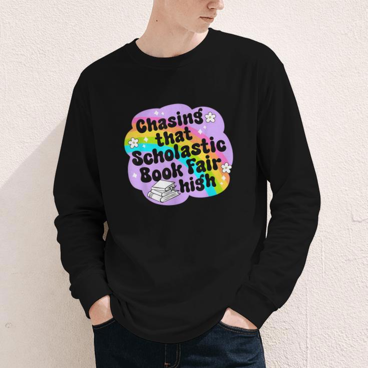Chasing That Scholastic Book Fair High Book Lovers Youth Long Sleeve Tee