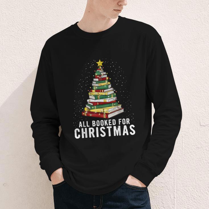 Christmas Book Tree All Booked For Xmas Youth Long Sleeve Tee Christmas Book Tree All Booked For Xmas Youth Long Sleeve Tee