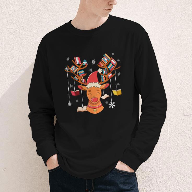 Christmas Librarian Reindeer Xmas Book Teachers Love Reading Youth Long Sleeve Tee Christmas Librarian Reindeer Xmas Book Teachers Love Reading Youth Long Sleeve Tee