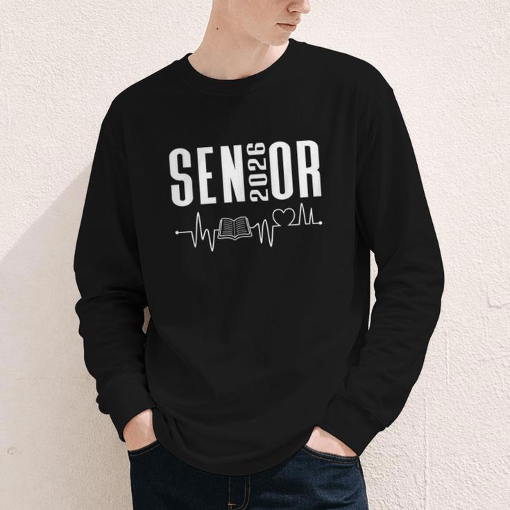 Class Of 2026 Senior Reading Themed Book Heartbeat Youth Long Sleeve Tee
