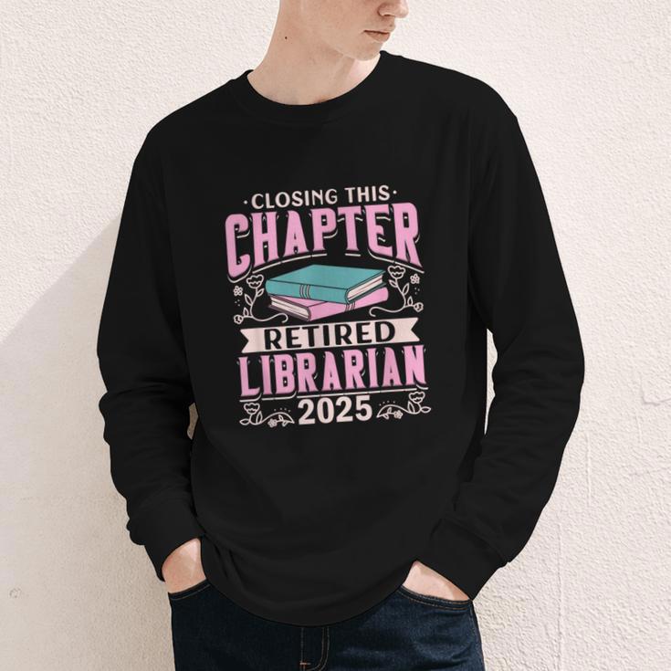 Closing This Chapter Retired Librarian 2025 Book Retirement Youth Long Sleeve Tee