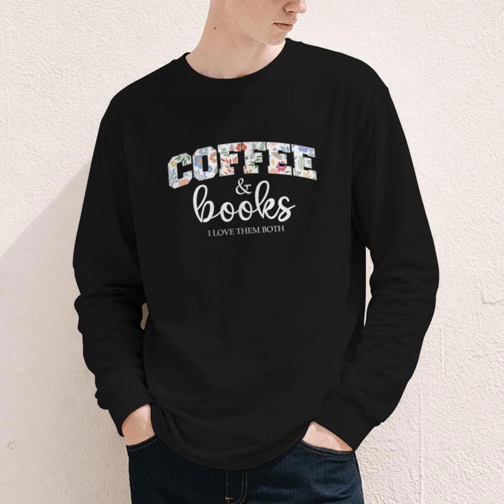 Coffee And Books i Love Them Both Youth Long Sleeve Tee