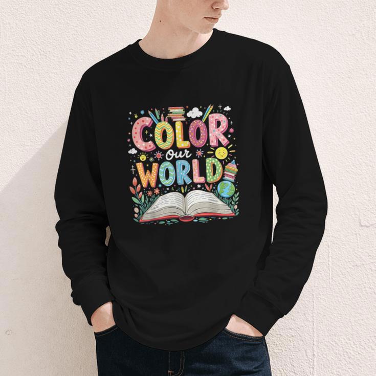 Color Our World Book Reading Program 2026 Summer Youth Long Sleeve Tee