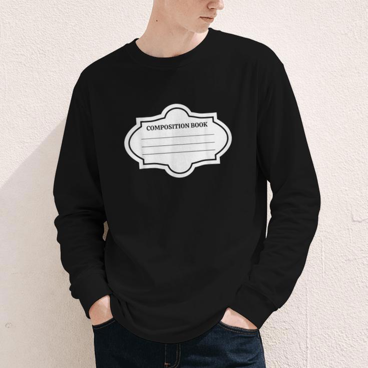 Composition Book Notebook Teacher's Halloween Group Costume Youth Long Sleeve Tee Composition Book Notebook Teacher's Halloween Group Costume Youth Long Sleeve Tee