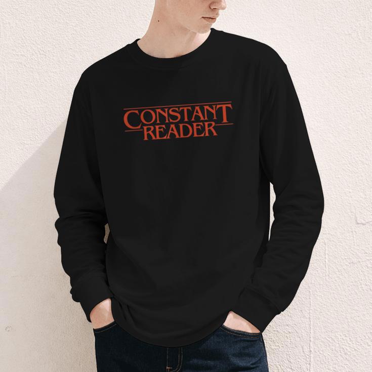 Constant Reader Fan Of Horror Suspense Books Bibliophile Youth Long Sleeve Tee